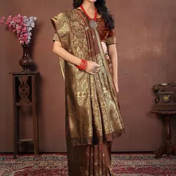 Kesudi Woven Design Zari Art Silk Designer Banarasi Saree With Blouse Piece-picture-9