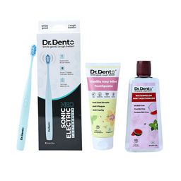 Dr.Dento Set Of 3 Vanilla Icey Mint Toothpaste & Mint Mouthwash & Electric Toothpaste-16