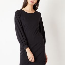 Miss Chase Women Black Solid Sheath Dress-image-96