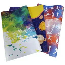 eVincE - thoughtful PRESENTations MIX3X2SIX11 3 assorted roll of Green Music Solar System Red Blue Sport Pattern with fun Facts Kids Adults birthday gifts Rakhi Diwali Christmas Gift Wrapping Paper (Pack of 6 Piece)-image-3