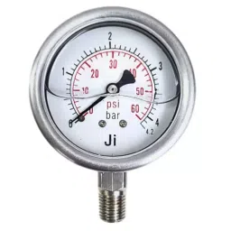 Japsin Instrumentation Industrial Pressure Gauge Analog Display 0 to 4.2 Bar Range 63 mm Dial Size for Industrial Use-10
