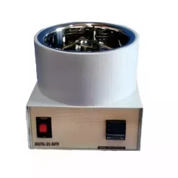 RELIGLAS Double Walled Cylinderical Oil Bath With Digital Temperature Indicator Cum Controller For 1 L Flask, 16.640.02-33