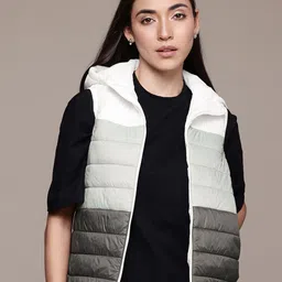 Roadster The Lifestyle Co. Striped Hooded Gilet Padded Jacket-picture-39