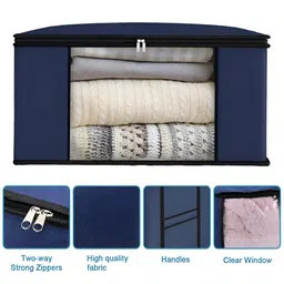 atorakushon Navy Blue Set of 4 Regular Multi-Utility Organisers image 2