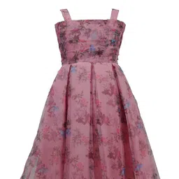 BAESD Girls Floral Printed Organza Fit & Flare Dress-image-67