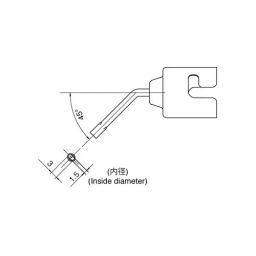 Hakko Soldering Iron Nozzle Single Bend For FR-810, N51-05-33
