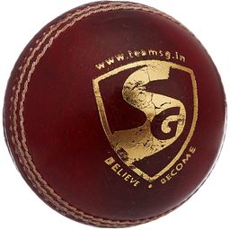 SG Bouncer Leather Ball (Red) , Standard Size image 2