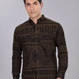 Capdazz Men Standard Regular Fit Typography Printed Casual Shirt-image-47
