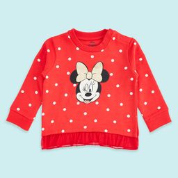 Pantaloons Baby Mickey & Friends Featuring Full Sleeves Minnnie Mouse Graphic Printed Cotton Sweatshirt - Red-picture-27