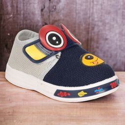 Lil Lollipop Animal Applique Musical Booties - Navy Blue-image-37