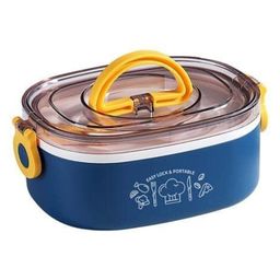 Sanjary Brunch Munch Stainless Lunch Box With Handle & Spoon -1000 ml -Color & Design May Vary-picture-10