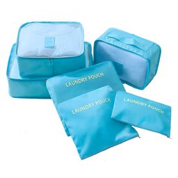 COZY VIBES 6Pcs Waterproof Travel Clothes Storage Bags Luggage Organizer Pouch Packing Case- PACK OF 1- COLOR MAY VARY-image-17