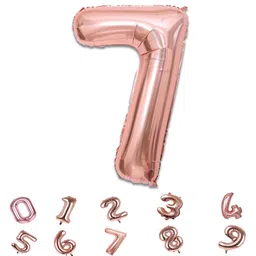 decor mantra Décor Mantra 32 Inch Number Foil Balloon 7 For birthday Decorations Items-Rose Gold Color-Pack of 1-picture-16