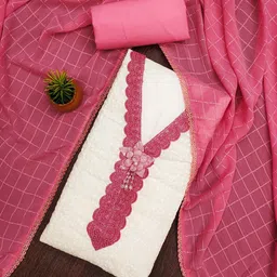 LeeliPeeri Designer Embroidered Unstitched Dress Material-image-46