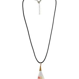 SANAA CREATIONS Silver-Plated Teardrop Shaped Pendant with Chain-15