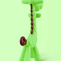Numum Silicone Combo Of Giraffe Shape & Rattle Handle Teethers ( Giraffe - Ring teether) - Multicolor ( color and design may vary) image 2