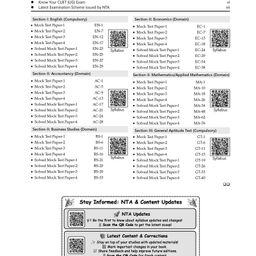 Oswaal Books NTA CUET (UG) 20 Combined Mock Test Papers Commerce Stream (English, Mathematics, Accountancy, Economics, Business Studies, General Aptitude Test) For 2025 Exam ¦ With New Syllabus & Pattern Released on 1st March 2025 image 2