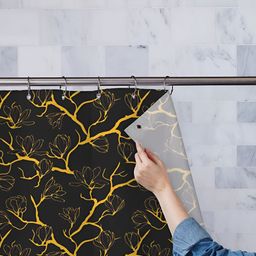 ArtzFolio Single Piece Waterproof Polyester Shower Curtain-image-53