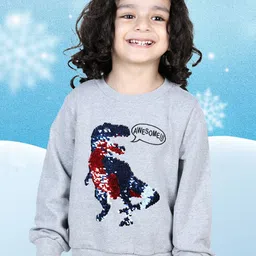 BownBee Boys Printed Cotton Round Neck Long Sleeves Pullover Sweatshirt-image-67