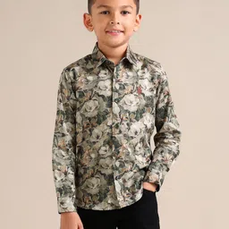 U.S. Polo Assn. Kids Boys Floral Printed Pure Cotton Casual Shirt-picture-25
