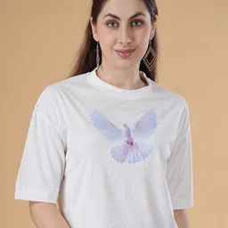 BAESD Women Graphic Printed Round Neck Cotton Boxy T-shirt-image-48