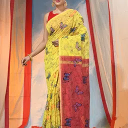 DESH BIDESH Women Warli Printed Cotton Saree-image-8