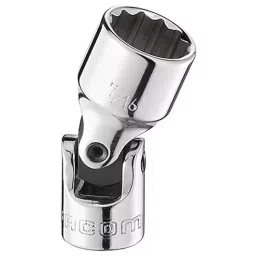 FACOM 6.35 mm (1/4 inch) Square Drive Hinged Socket 12-Points 36.8 mm Length, R.1/2F-13