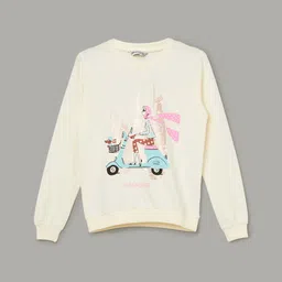 Fame Forever by Lifestyle Girls Graphic Printed Round Neck Cotton Sweatshirt-picture-8