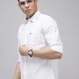 Arrow Manhattan Slim Fit Geometric Printed Pure Cotton Casual Shirt-image-69