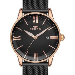 Ferro Men Brass Dial & Stainless Steel Bracelet Style Straps Analogue Watch F11182C-R-image-17