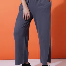 MKH Women Wide Leg Cotton Regular Fit Track Pant-image-94