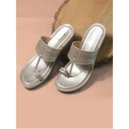 Bata Grey Womens Wedges Toe Ring Heels-picture-13