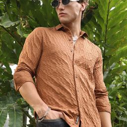 Campus Sutra Comfort Opaque Cotton Regular Fit Casual Shirt-picture-25