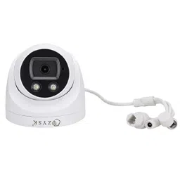 Zysk 5 MP Dome Security CCTV Camera with 2 LED, Support POE & NVR, Built-in Mic, Surveillance-White image 2