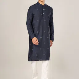 indus route by Pantaloons Geometric Embroidered Regular Straight Kurta-picture-55