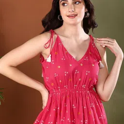 Zenava by Myntra Women Polka Dot Print Peplum Crop Top-picture-2