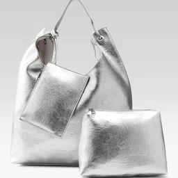 French Connection Textured Structured Tote Bag With 2 Pouches image 4