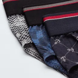 van heusen innerwear Van Heusen Men Pack of 3 Printed Anti Bacterial Super Soft Briefs IHQBR3CCPN10006 image 2