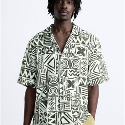 THE BEETEL HOUSE Men Classic Relaxed Fit Abstract Printed Cuban Collar Casual Shirt-picture-12