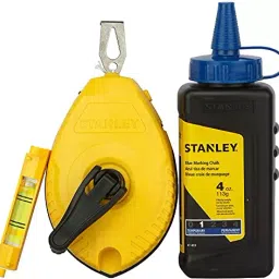 STANLEY 30 m White/Blue Chalk And Line Level Set, 47-443-38