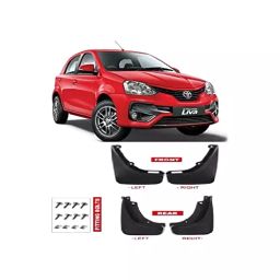 Automoto Cup Type Mud Flaps Splash Guard Front & Rear for Toyota Etios Liva 2019 to 2020 (Set of 4)-4