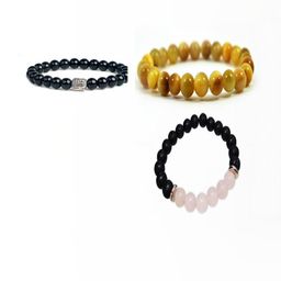 Divine souvenirs Unisex Set Of 3 Artificial Beaded Elasticated Bracelets image 1