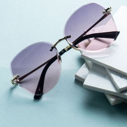 Leeway Women Purple Lens & Gold-Toned Butterfly Sunglasses with-image-92