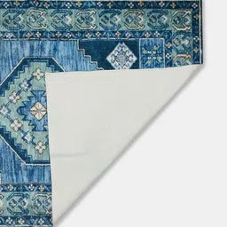 Fabindia Aadhik Blue & White Dhurries-picture-1