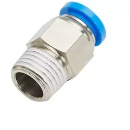 BLUEX 6.35 mm (1/4 inch) Nickel Plated Brass PU Connector Male 8 mm-picture-47