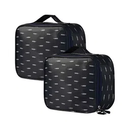 Aura Navy Blue Set of 2 Regular Makeup Organiser Organisers-16