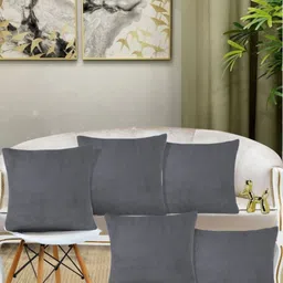 Myntra Elegant Homes Grey Set of 5 Woollen Square Cushion Covers-26