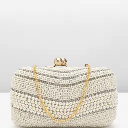 FABBHUE Beads Embellished Box Clutch-12