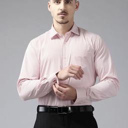 Park Avenue Men Slim Fit Checked Formal Shirt-image-44