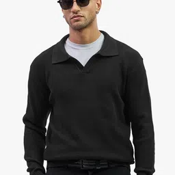 Snitch Men Self Design Pullover-image-30